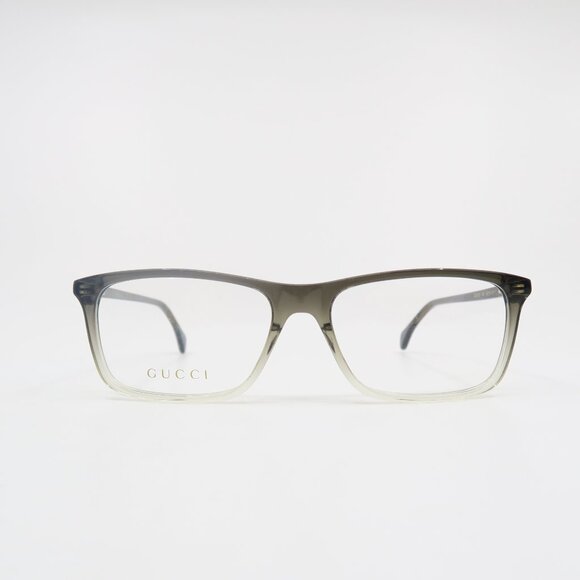 Gucci GG0553O 004 54mm Grey Transparent New Unisex Rectangle Eyeglasses Frames. - Picture 1 of 8